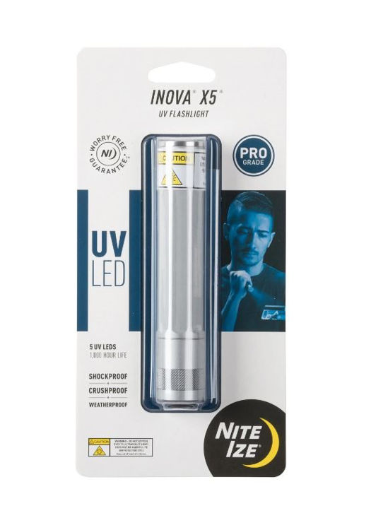 Mynd Nite Ize X5 vasaljós UV titanium