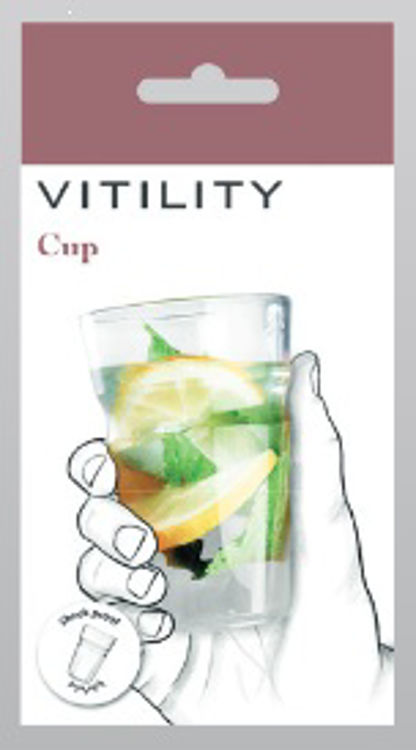 Mynd Vitility glært glas með gripi