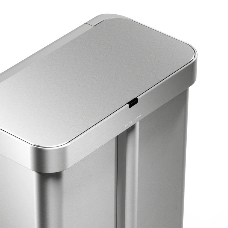 Mynd simplehuman Sensor endurvinnslutunna tvöföld
